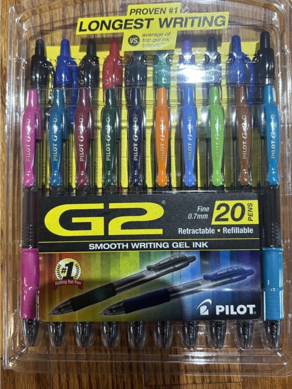 NWT Pilot Gel Rollerball Pen G2 Assorted Premium Quick Drying, Pack of 20!!